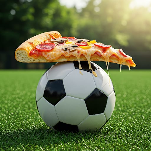 Football Pizza Logo